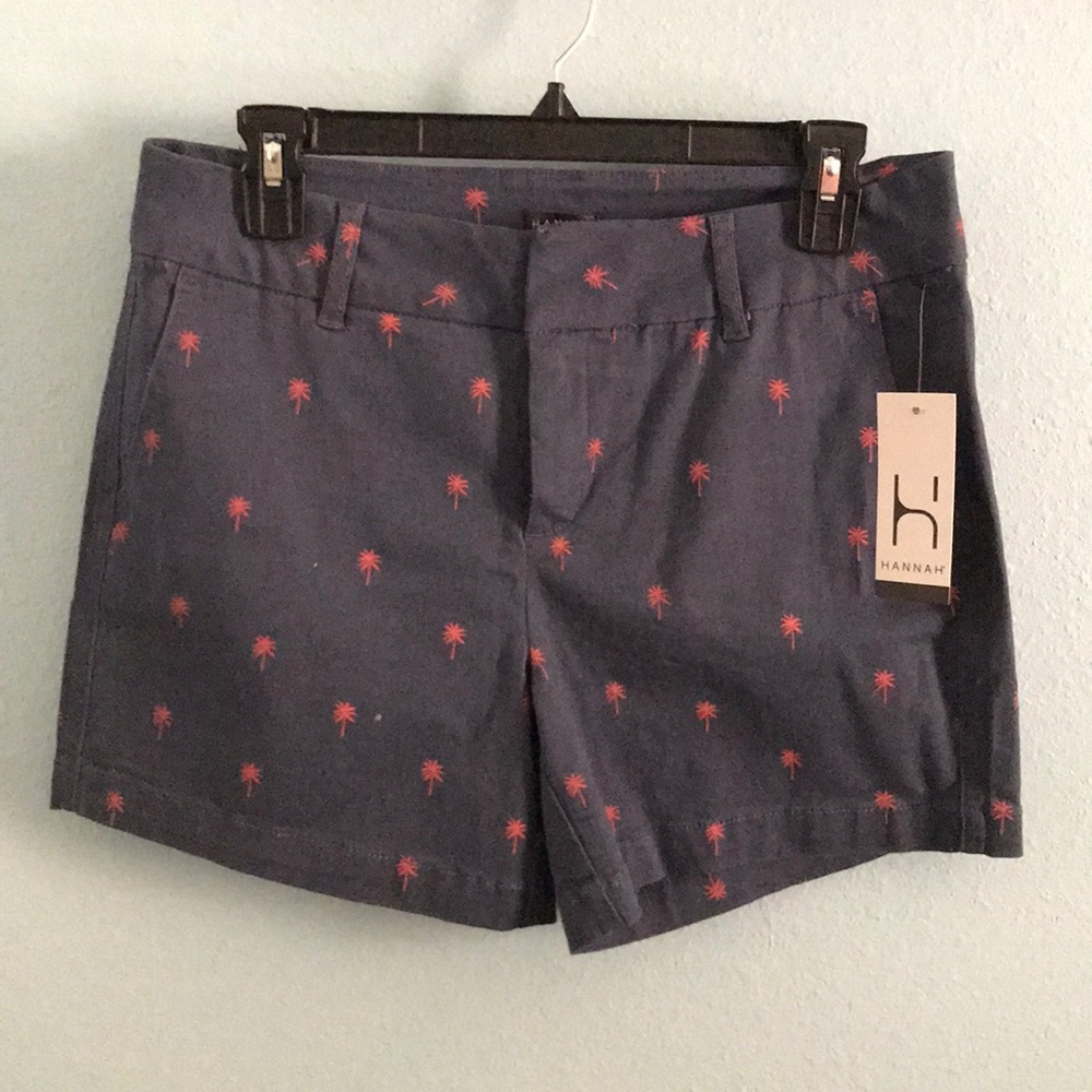 Navy Palm Tree Shorts